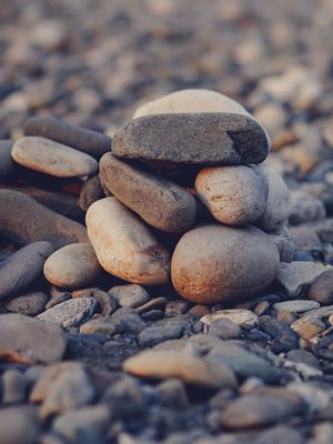 A stack of smooth stones symbolizing balance and calm.